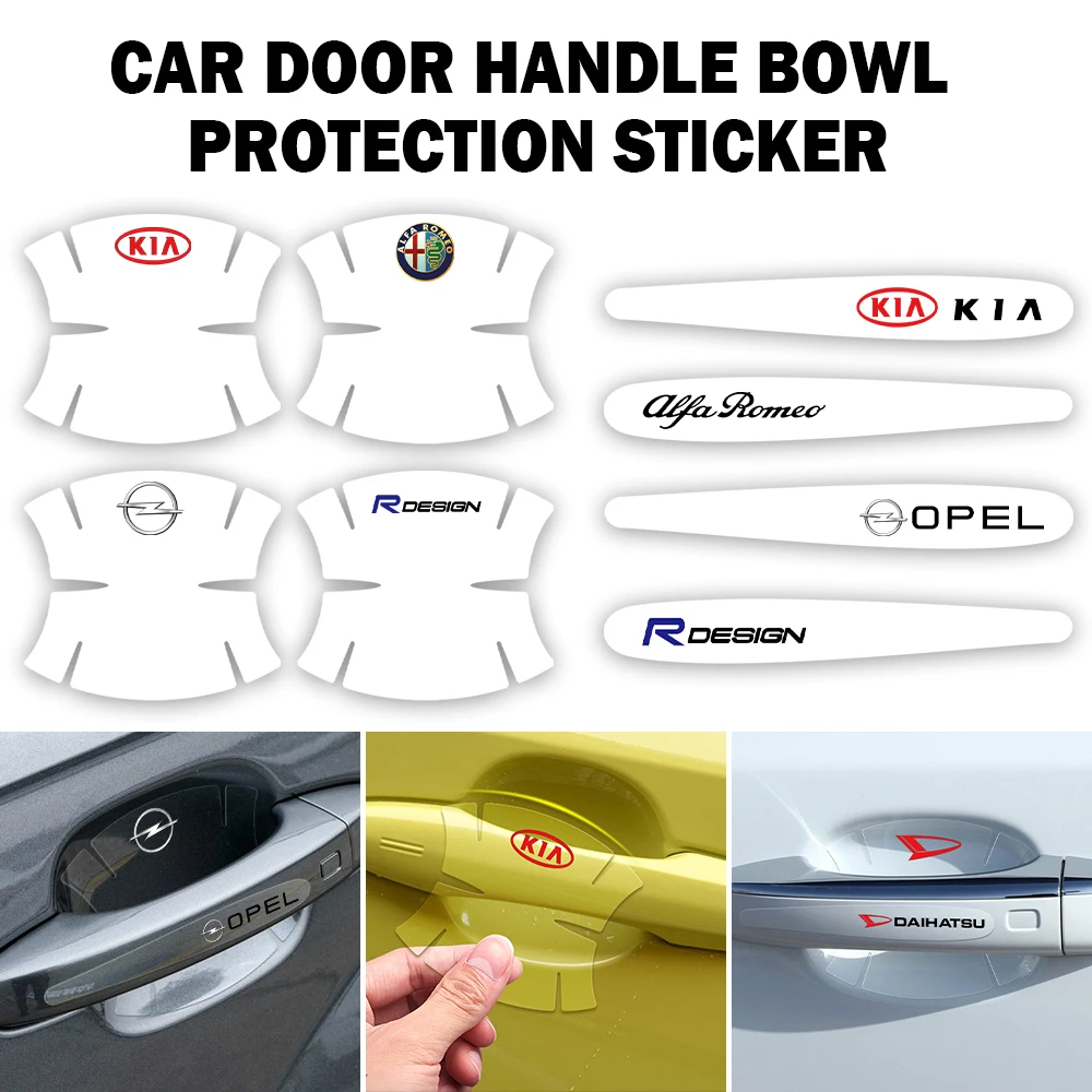 4/8 шт. прозрачные наклейки на дверную ручку автомобиля | Автомобили и мотоциклы