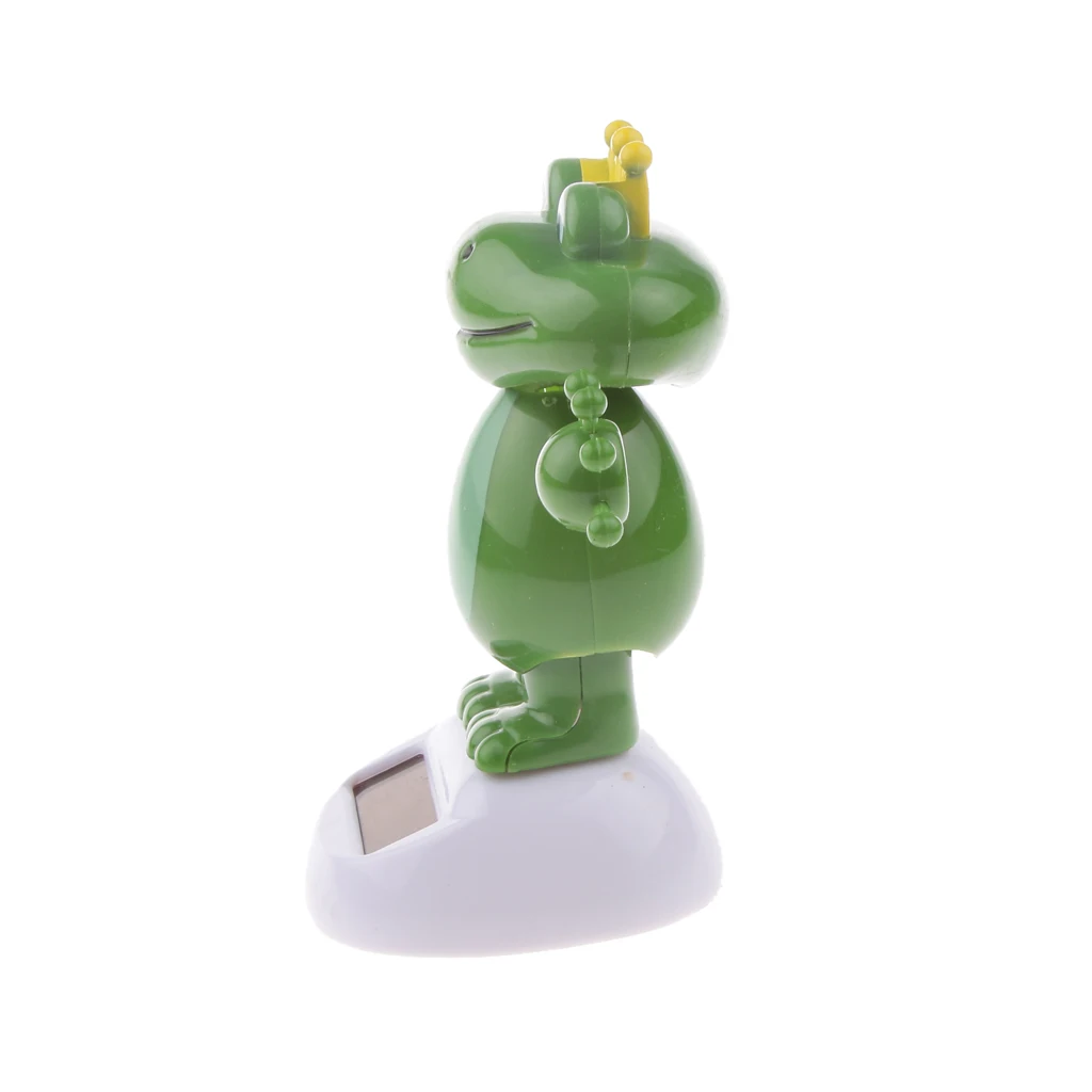 2Pcs Solar Powered Toy Bobble Head Auto Car Home Ornaments Frog + Shark | Figurines & Miniatures