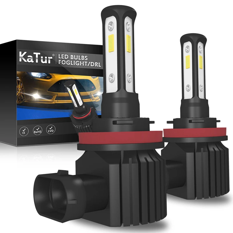 Мини H11 Светодиодный с 3570 CSP автомобильные лампы противотуманные H4 H8 H7