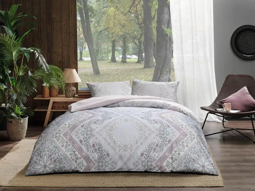 

Crown Double Ranforce Duvet cover set Valeri Pink