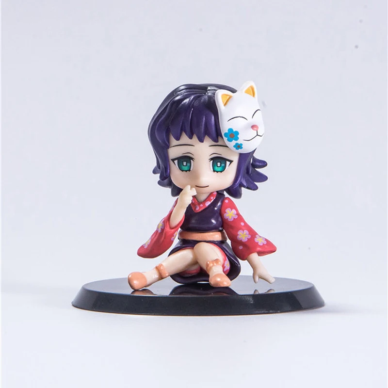 

6pcs/set Demon Slayer Kimetsu no Yaiba Sabito Kanawo Mitsuri Inosuke Makomo Rui Q Ver. Action Figures Toys PVC Figurine Toy