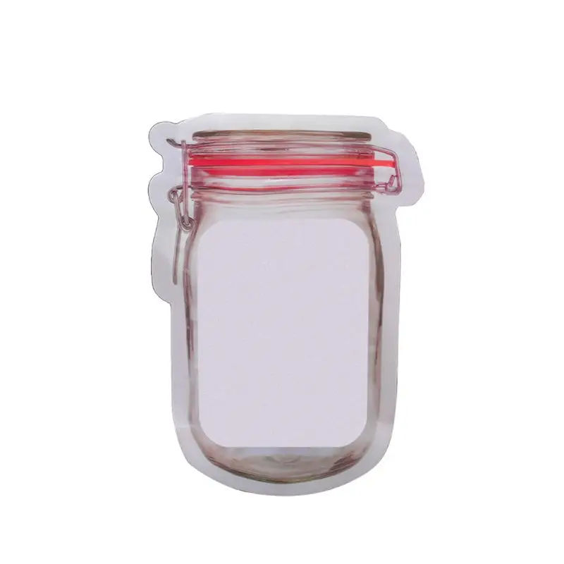 

Reusable Mason Jar Bottle Bags Zipper Seal Lock Food Saver Storage Fresh Pouch Q1QC