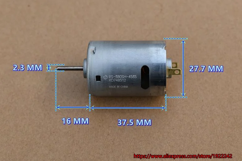 Абсолютно Новый RS 380SH Mabuchi 6V 7 4 V 9V 19500 об/мин высокая скорость угольные щетки