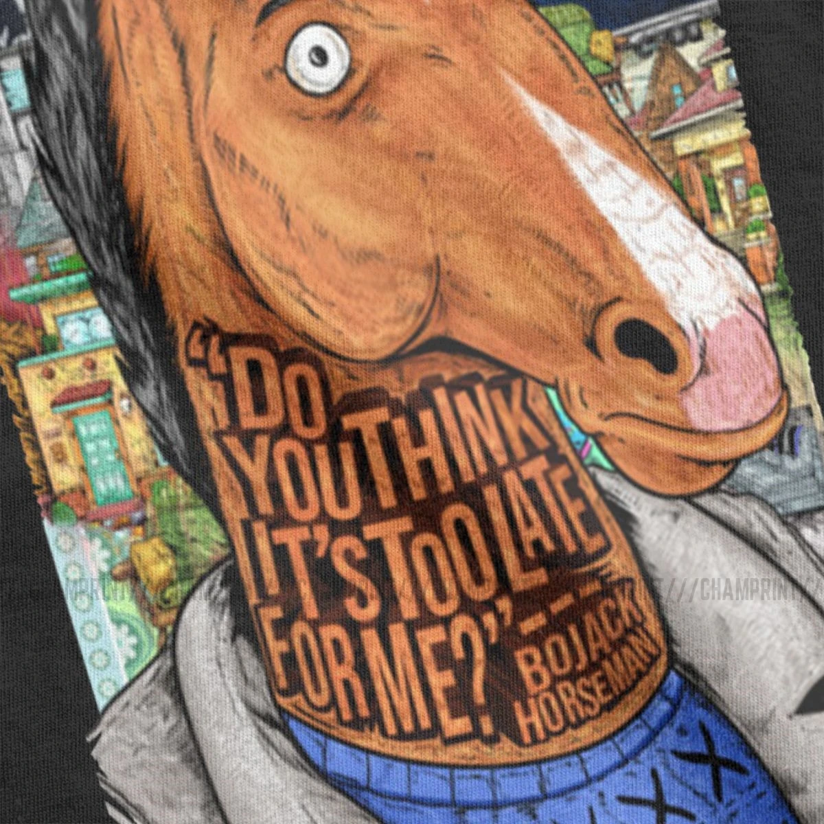 Женская футболка Bojack Horseman с забавным рисунком, эстетическая футболка с круглым вырезом, хлопковая уличная одежда размера плюс, женская одежда