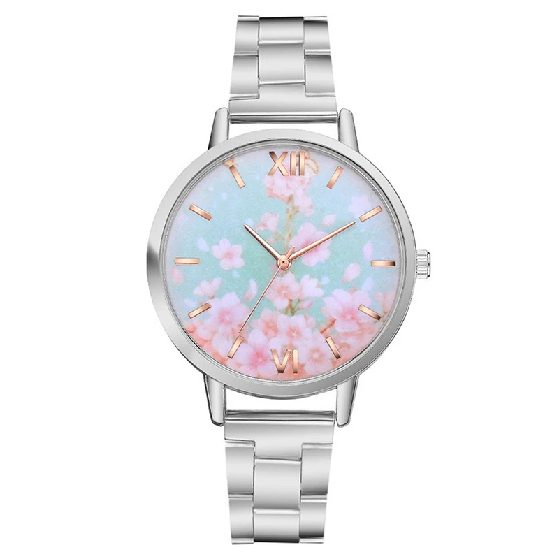 Часы наручные женские кварцевые Модные Роскошные Аналоговые золотистые розовое