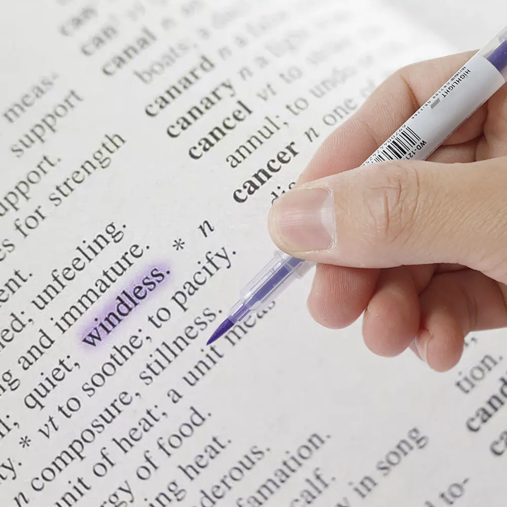 

6pcs Double Head Highlighter Pen Fluorescent Highlighters Art Marker School and Office Art Stationery Supply