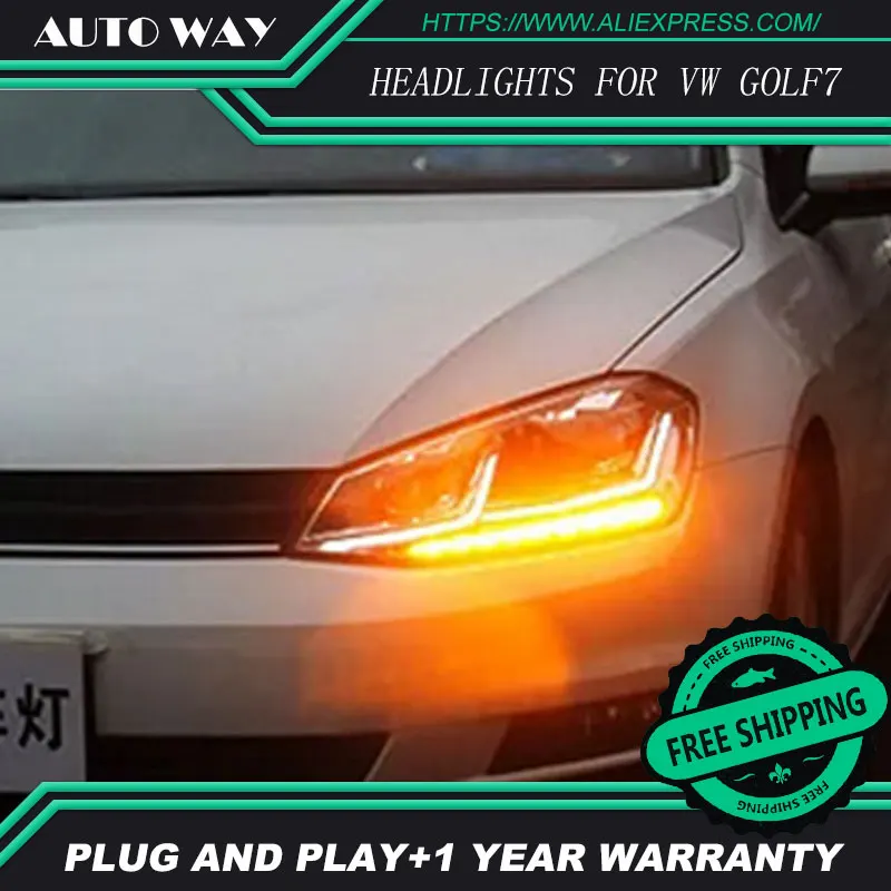 Автомобильный Стайлинг чехол для Volkswagen VW Golf7 MK7 2014 2015 фары Golf 7 светодиодные