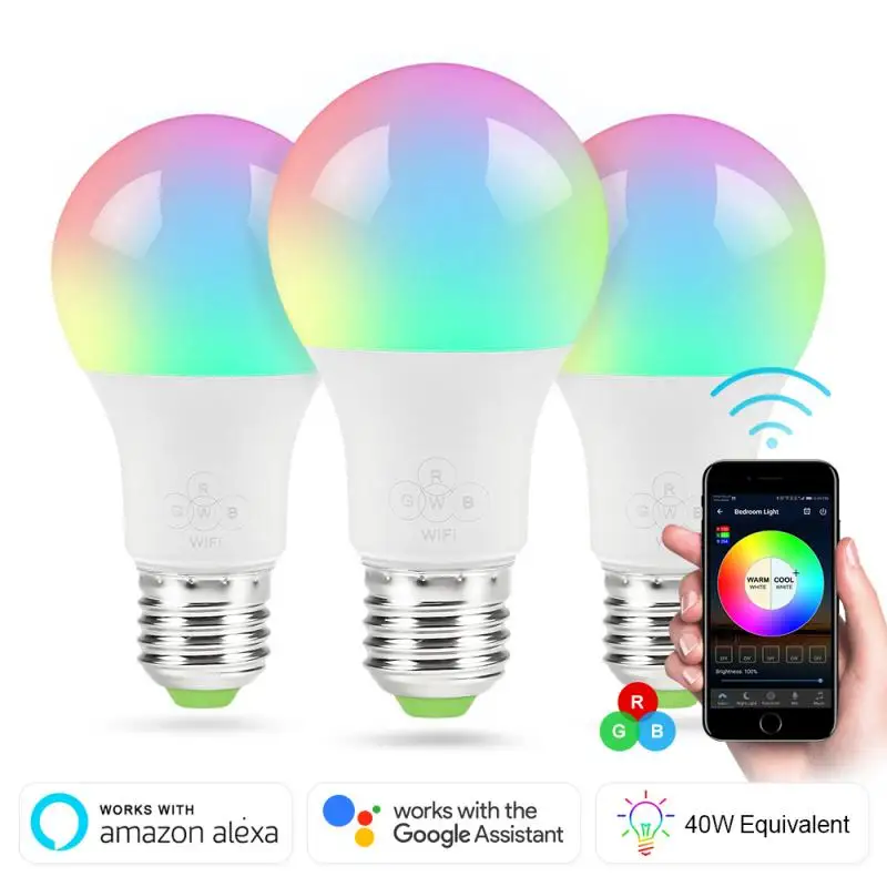 

4.5W WiFi Smart Bulb Home Lighting LED Lamp Light Bulb Dimmable Voice Control Work With Google Home Alexa Amazon Smart Home