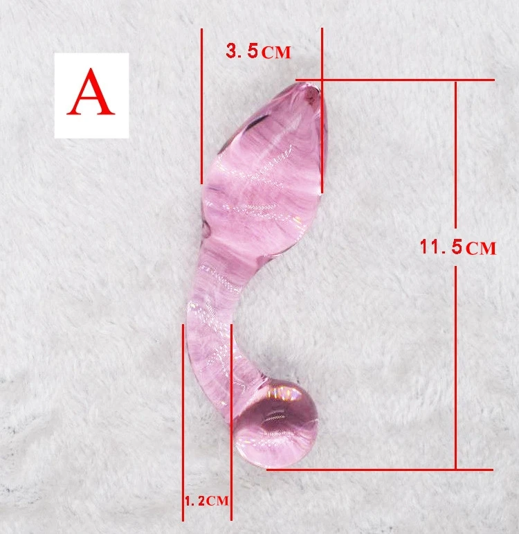 Розовая Анальная пробка стеклянная анальный массаж расширитель простаты