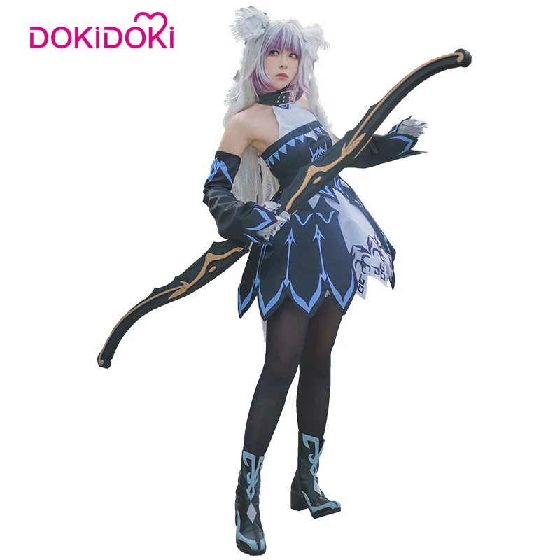 DokiDoki Fate/Grand Order Atalanta Косплей Костюм Аниме игра Fate женское зеленое платье костюм на