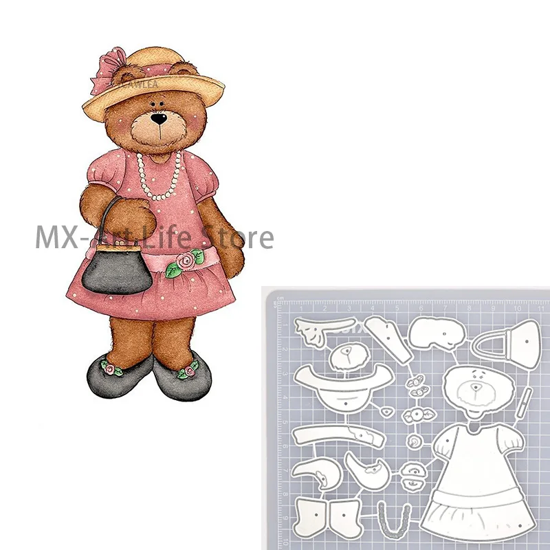 Свадебный Медвежонок для жениха металлические режущие штампы трафарет животных