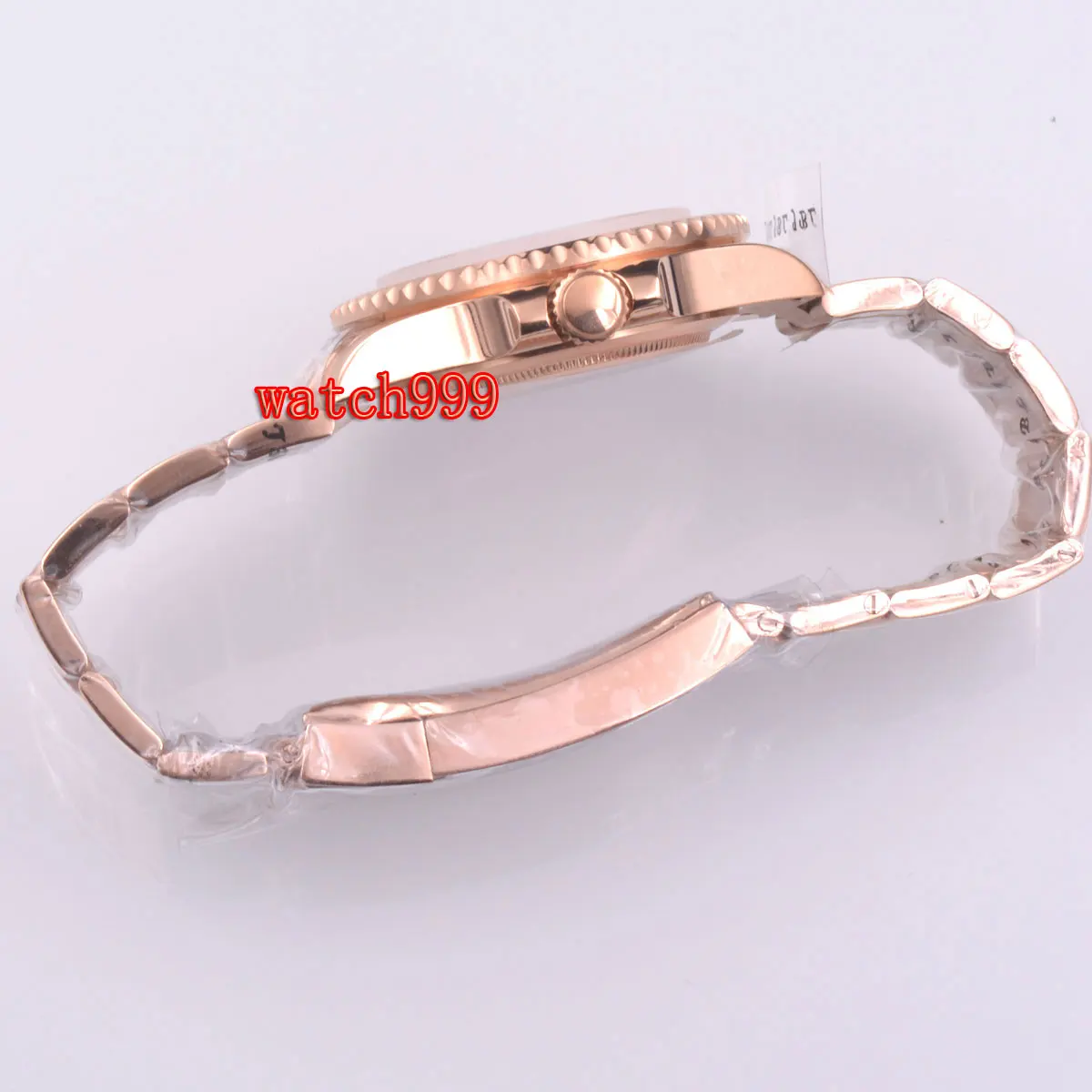 

Fit MIYOTA 8205 8215 DG2813 3804 ETA 2836 Movement Sapphire Glass Solid steel 40mm Rose gold watch case