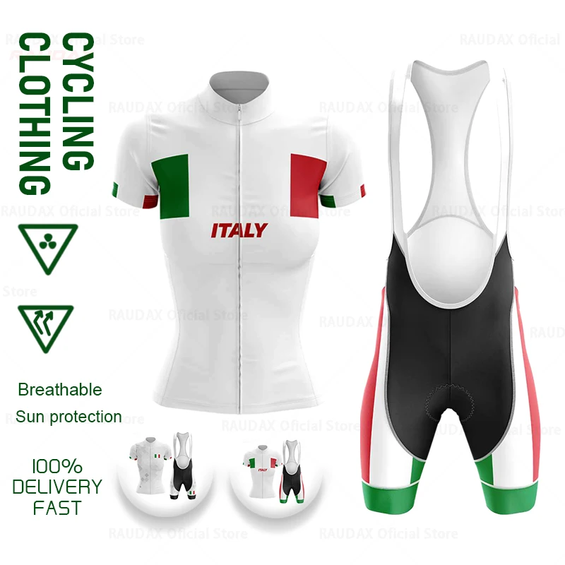 

Cycling Jersey Set 2022 Italy Women's Cycling Clothing MTB Bicycle Clothing Bike Wear Clothes Maillot Ropa Ciclismo Triathlon