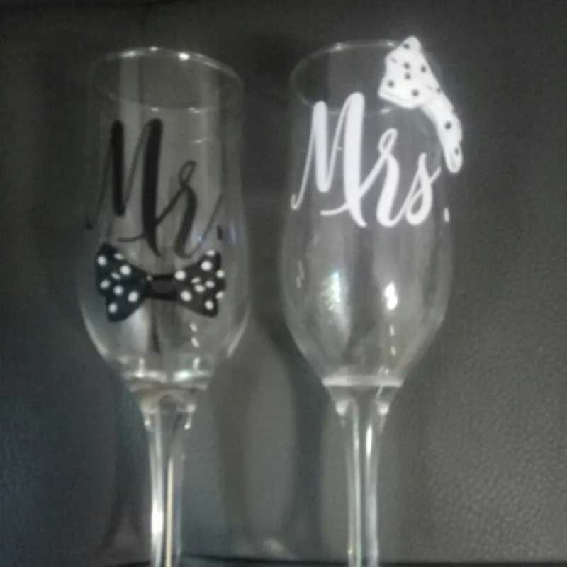 2 набора наклеек Mr &amp Mrs для Винных Бокалов Стикеры молодоженов подарок на свадьбу