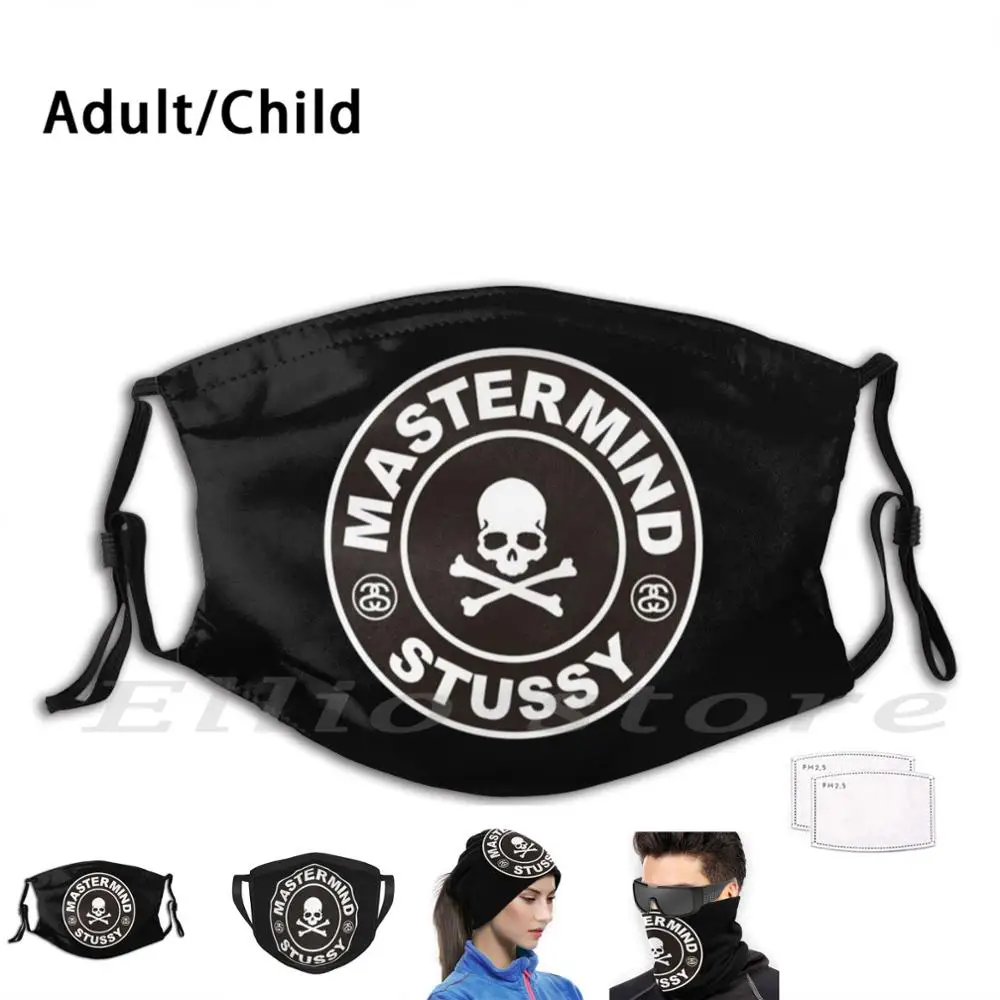 

Маска Mastermind с принтом, моющийся фильтр, базовая одежда в стиле хип-хоп