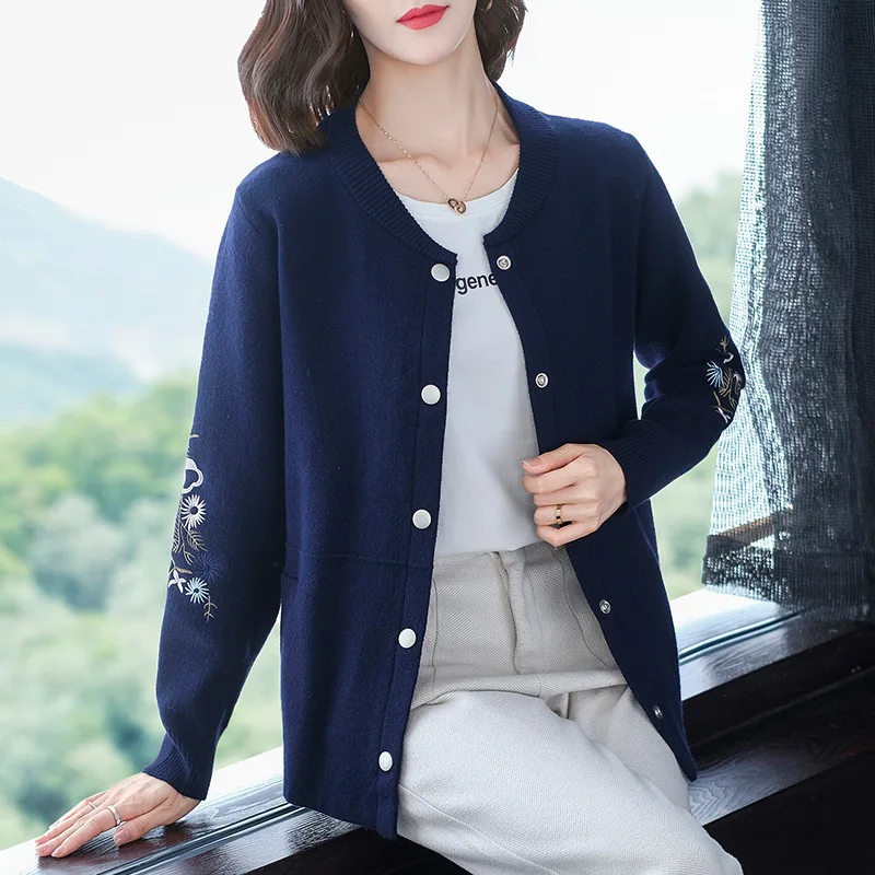 

Autumn Clothing 2020 WOMEN'S Knit Sweater Cardigan Coat Long Sleeve Short Sweater Outdoor Top Loose Spring and Autumn