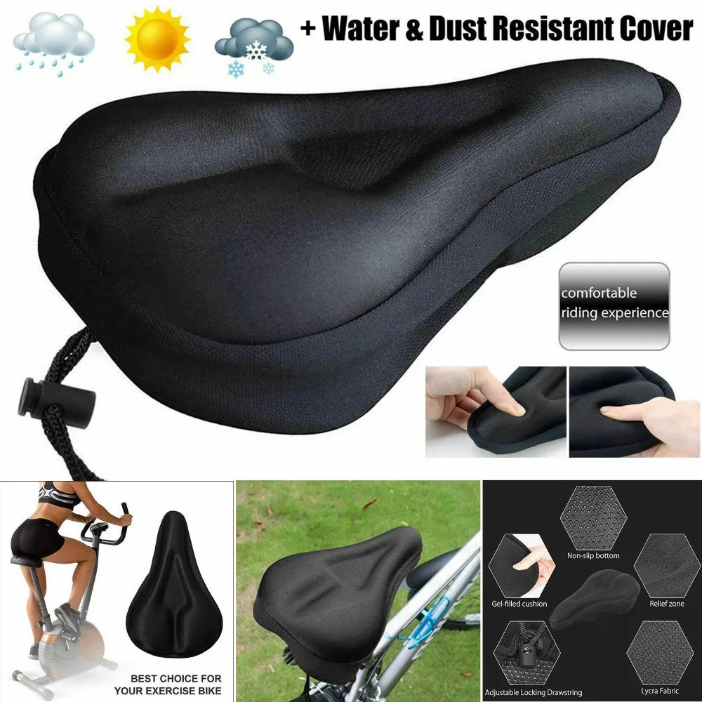 

Bicycle Seat Breathable Bicycle Saddle Seat Soft Thickened Mountain Silicone Bike Saddle Seat Cushion Cycling Pad Cushion Cover
