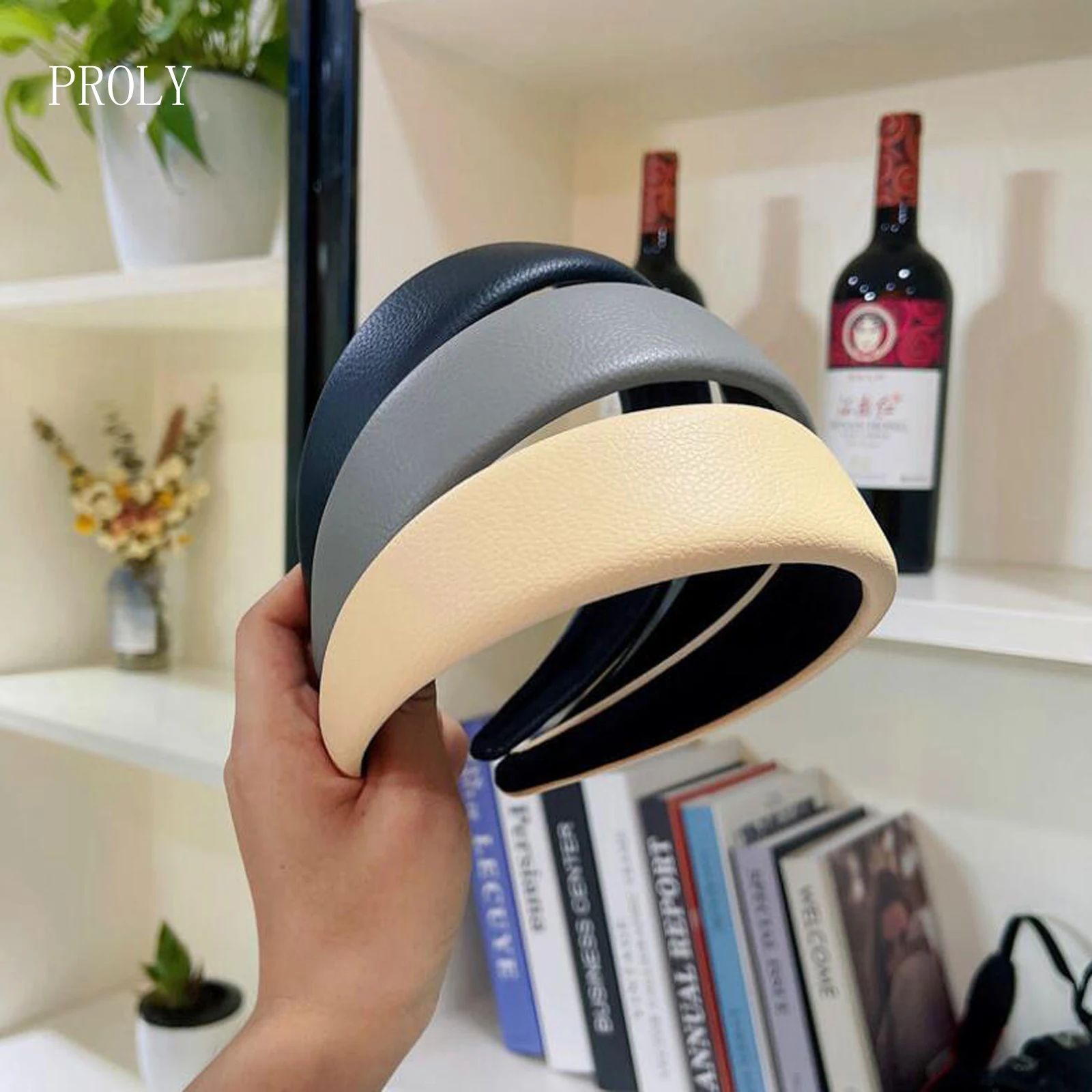 

Женская однотонная повязка на голову, 4 см