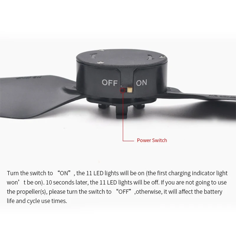 Низкий уровень шума DIY программируемый светодиодный пропеллер креативные