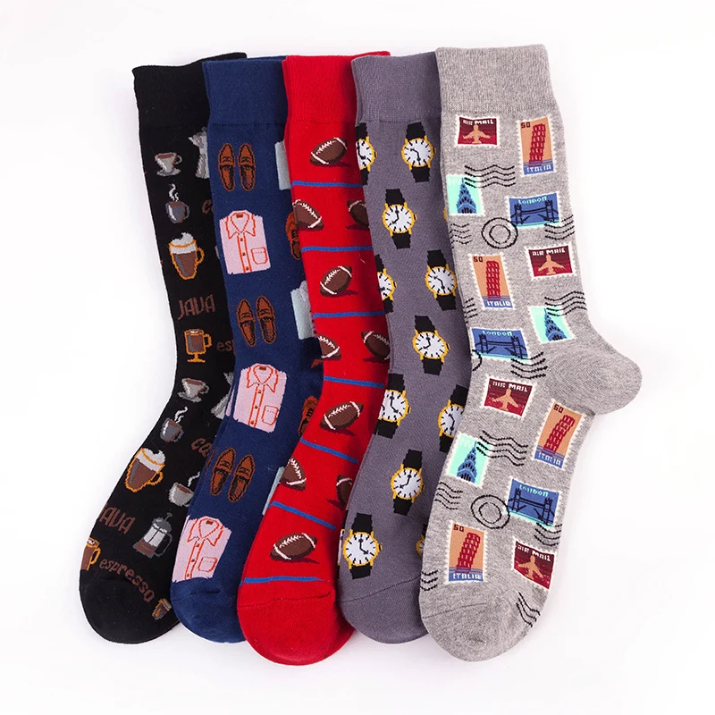 Новинка 2019 мужские и женские спортивные носки с принтом дышащие забавные для