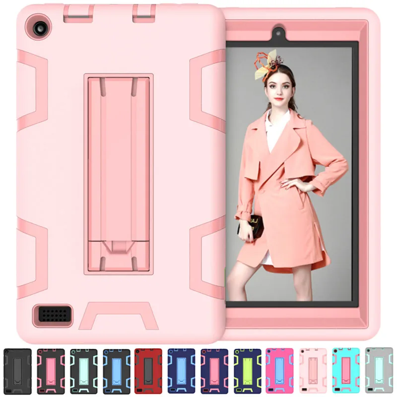Ударопрочный силиконовый + Жесткий ПК 3 в 1 защитный чехол с подставкой для Amazon Kindle