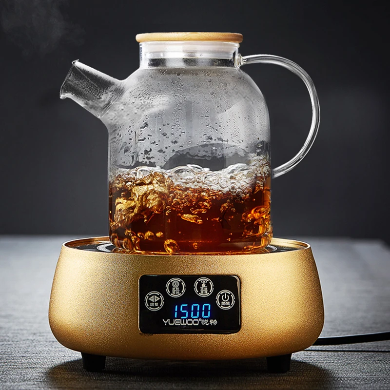 Стеклянный чайник термостойкий стеклянный толстый большой емкости прозрачный