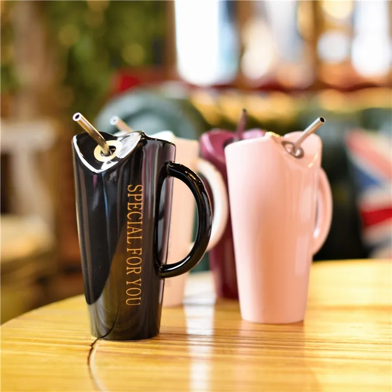 Новый керамический стакан с соломенной индивидуальностью кухня кофейная кружка