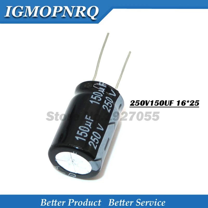 5 шт. 250V150UF 16*25 150UF250V 16X25 250v 150 мкФ электролитический конденсатор с алюминиевой