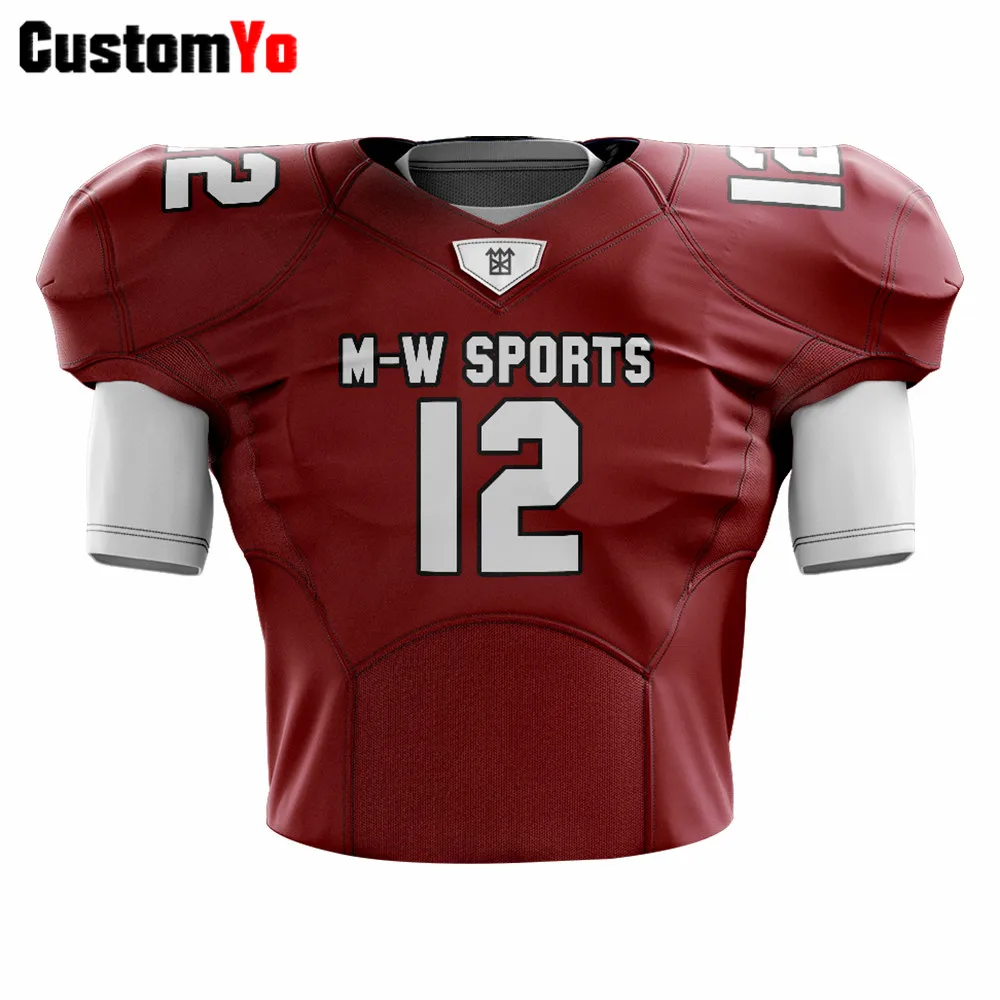 Низкая цена розничная продажа футболка для американского футбола высокое