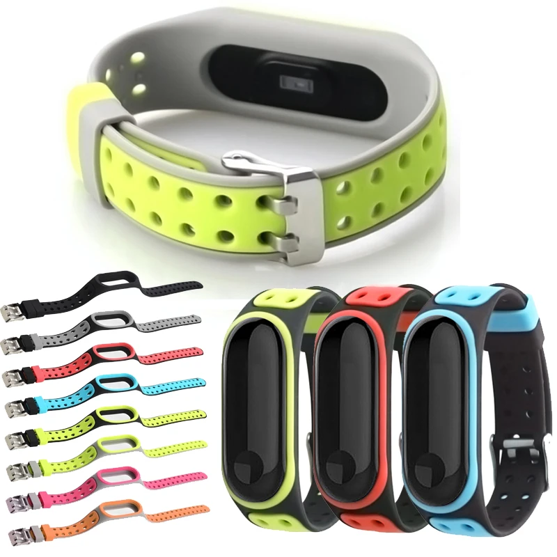 Мягкий спортивный ремешок для Mi Band 3 4 Xiaomi mi band силиконовый браслет умных часов