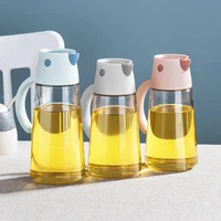 550ml olive oil vinegar glass dispenser vinegar pourer bottle control switch prevent leaking non drip spout design eco friendly