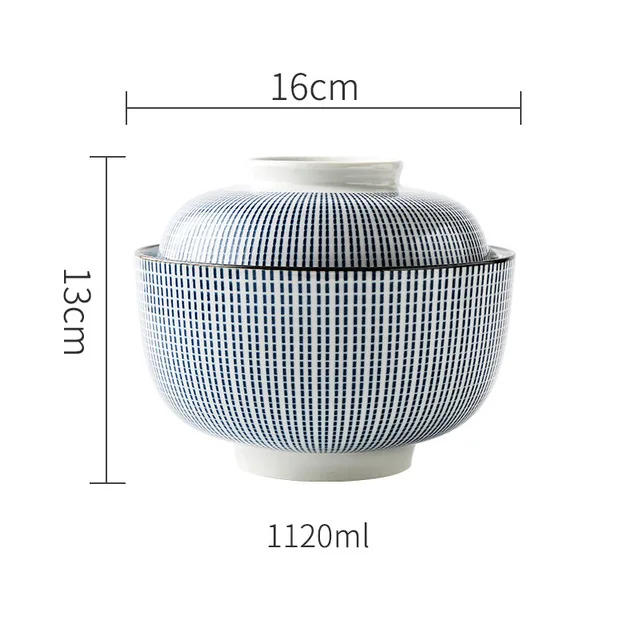 6.5 Inch Bowl Японская керамическая термостойкая Паровая чаша, Паровая яичная суповая чаша с крышкой, Бытовая Посуда - Цвет: 6.5 Inch Bowl