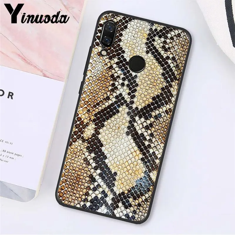 Yinuoda змеиная кожа чехол для телефона для Xiaomi Redmi8 4X 6A S2 Go Redmi 5 5Plus Note8 Note5 7 Note8Pro
