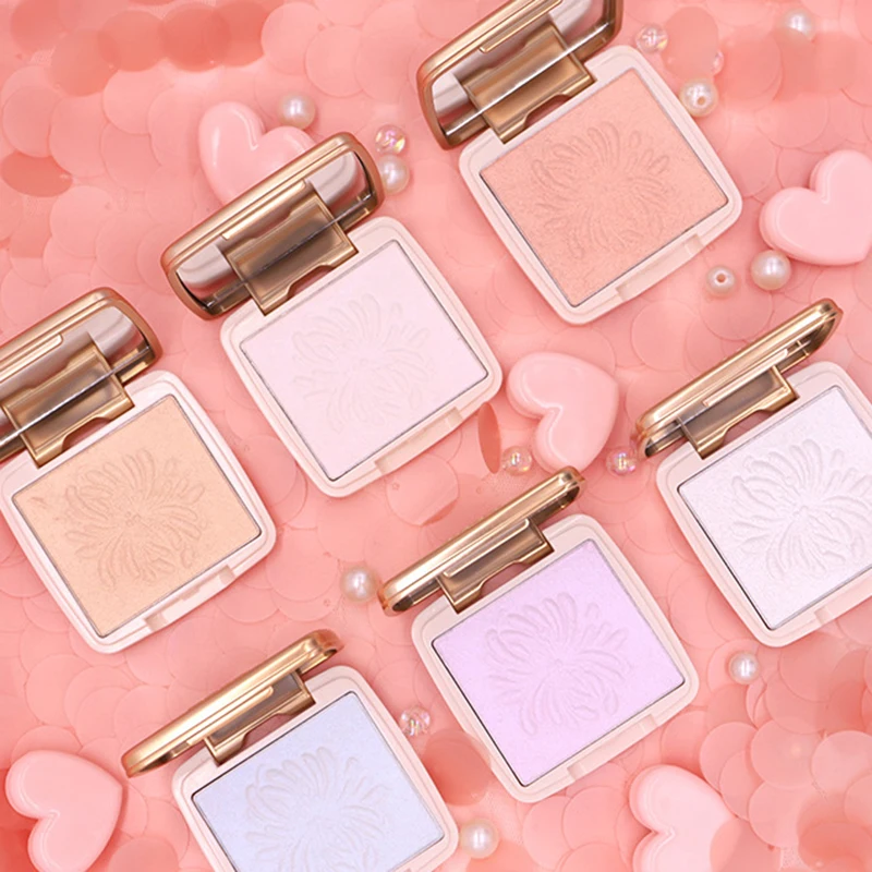 Тени для век Сияющие сатиновые с высокой зажигалкой одноцветные макияжа розовые