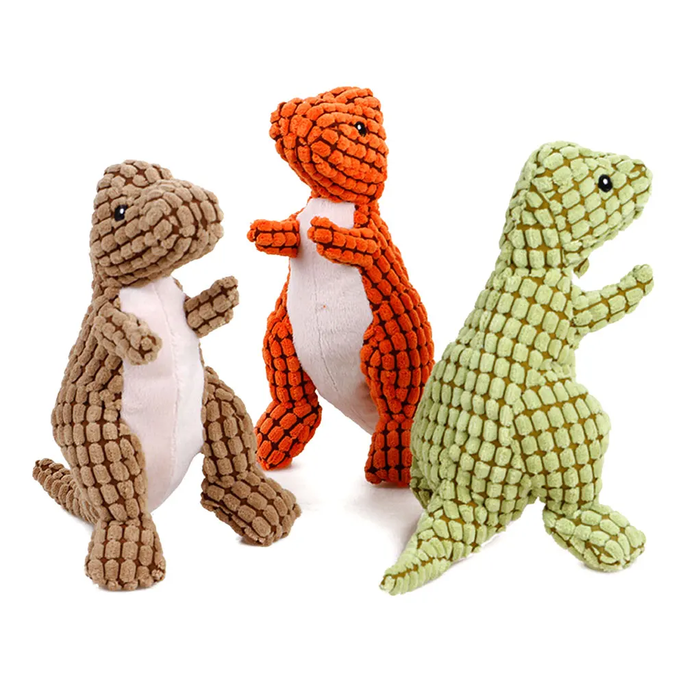 1 шт. плюшевый эхолот динозавра игрушка щенок собака кошка жевательная для