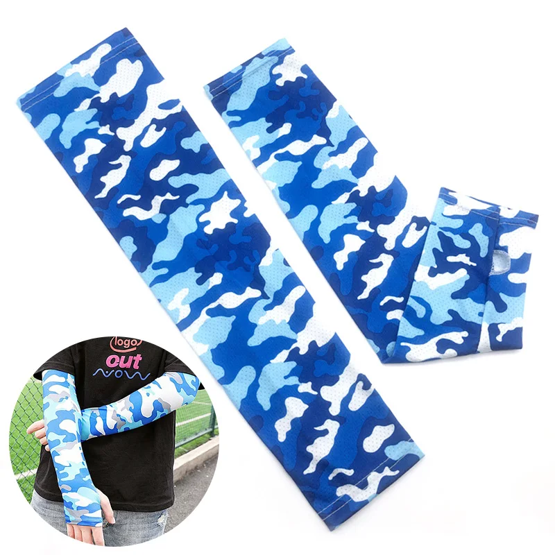 

Men Summer Arm Ice Silk Sleeve Camping UV Sun Protective Guard Camouflage Sports Cycling Outdoor Fishing Arm Warmer Oversleeves