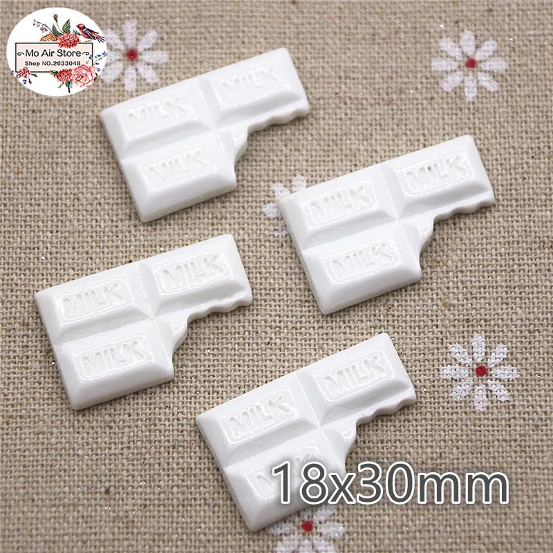 

white chocolate dessert 10PCS Resin Flat back Cabochon Food Art Supply Decoration Charm Craft