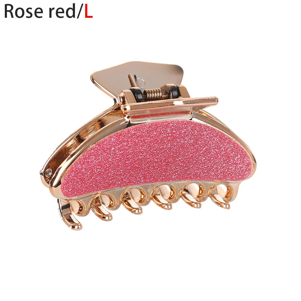 rose red L Новинка, модные женские заколки для волос, акриловые шпильки для волос, одноцветные женские заколки для волос, крабы, Когти для волос, женские аксессуары для макияжа и мытья волос - Цвет: rose red L