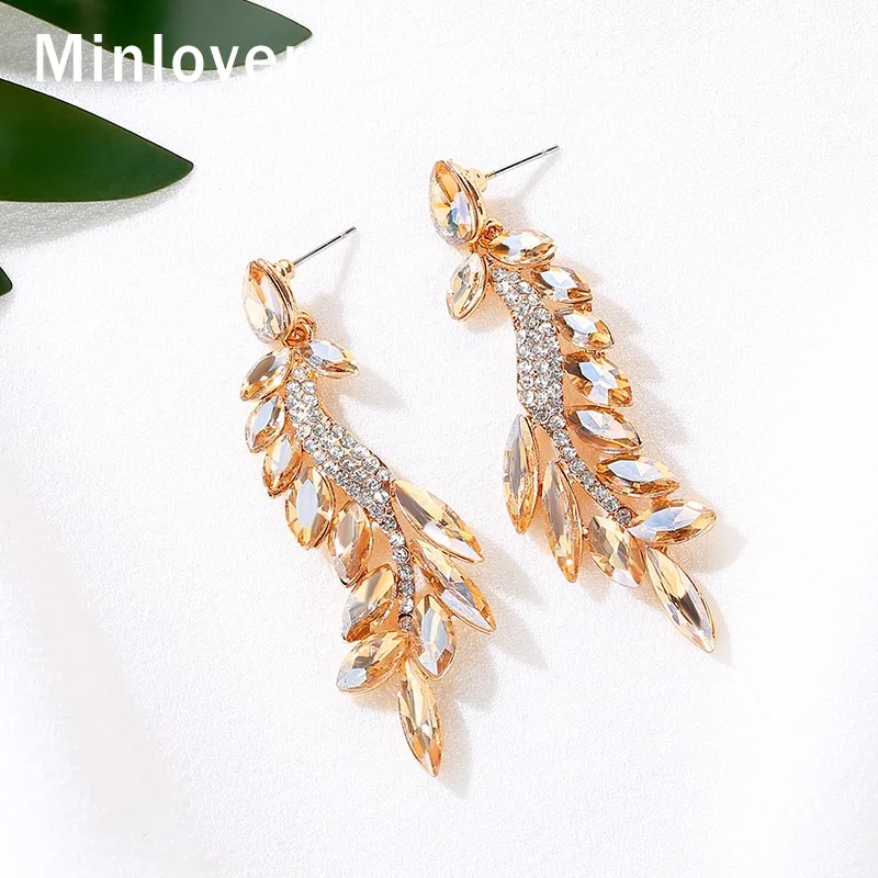 Женские серьги-подвески с кристаллами свадебные серьги подвесками | Украшения и