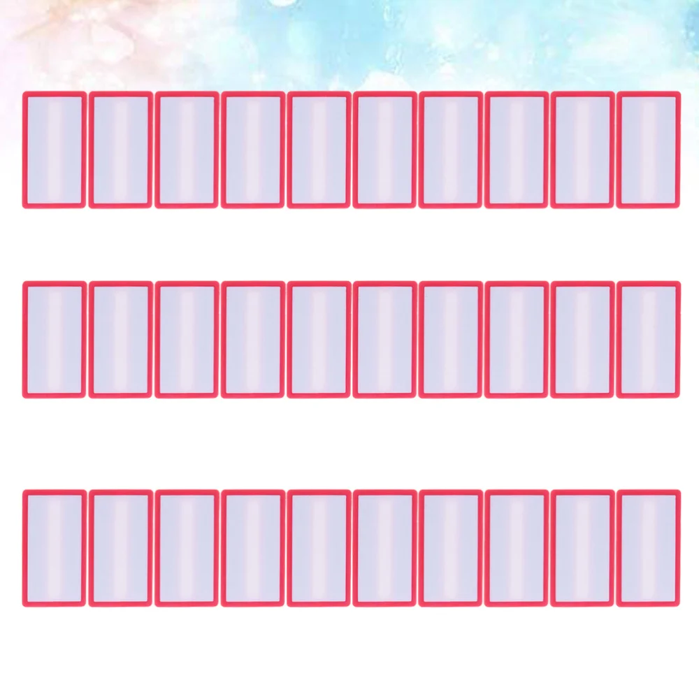 

30Pcs Blank Board Fridge Magnet Dry Erase Board Writing Magnetic Board Whiteboard Fridge Sticker Red