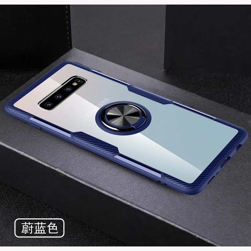Прозрачное акриловое кольцо Броня чехол для samsung Note 10 Plus 9 автомобильный