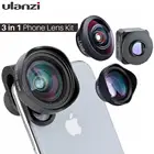 Объектив для iPhone 12 Pro Max Ulanzi мобильный телефон, широкоугольный объектив 17 мм с фильтром CPL 1.33X, анаморфный телеобъектив 75 мм, макрообъектив