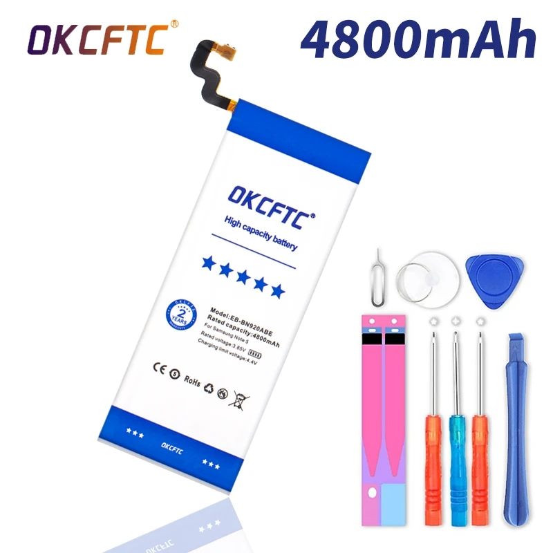 

Original EB-BN920ABE 4800mAh Battery For Samsung Galaxy Note 5 N9200 N920T N920C N920P Note5 SM-N9208 Mobile Phone