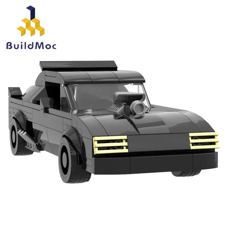 

BuildMoc Technical Supercar Interceptor Car DIY Muscle MOC Black Model Blocks Building Blocks Bricks Toys For Children Kid Gifts