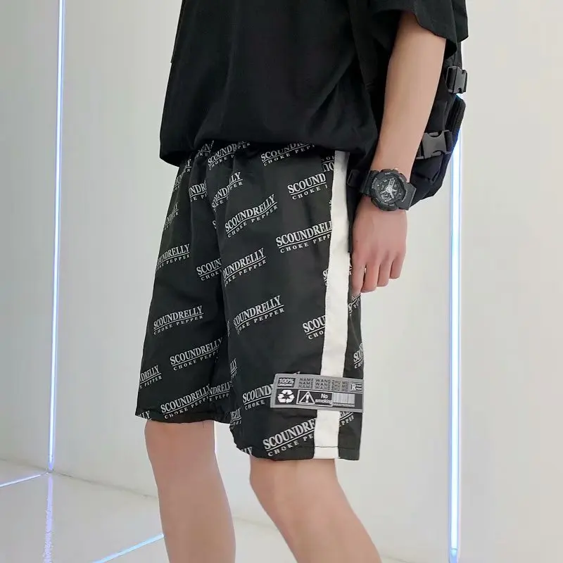 

2020 Men Casual Summer Outdoors Korean Shorts Male Beach Shorts For Mens Hip Hop Korean Knee Length Shorts