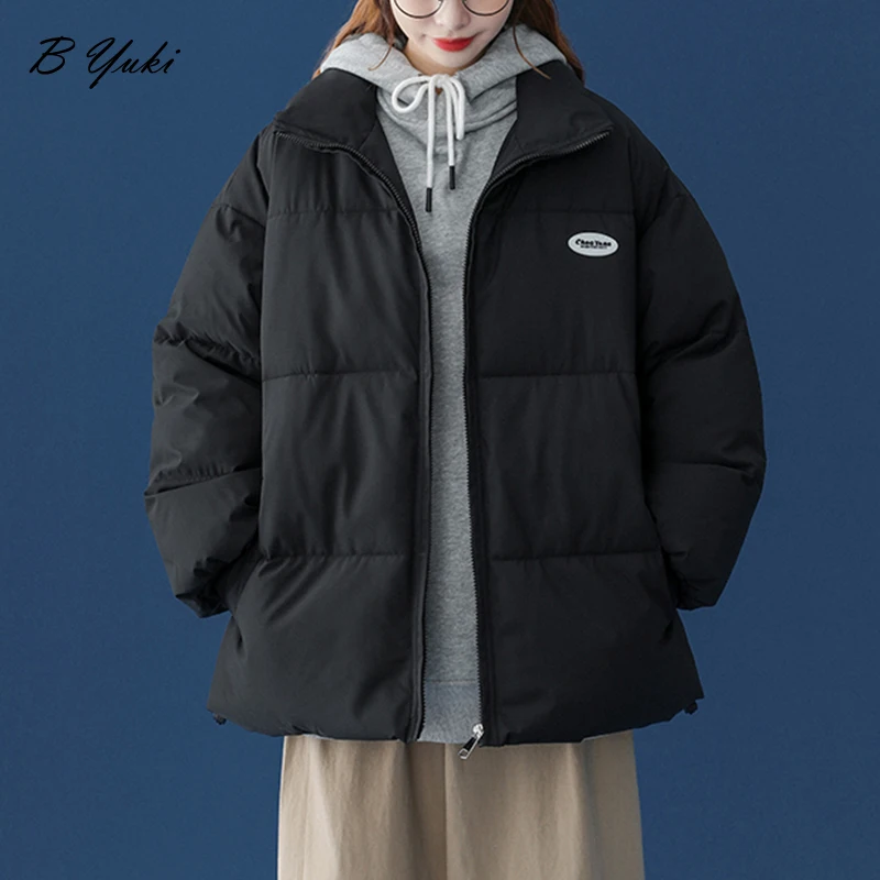 

Парка женская короткая оверсайз с хлопковой подкладкой, на молнии