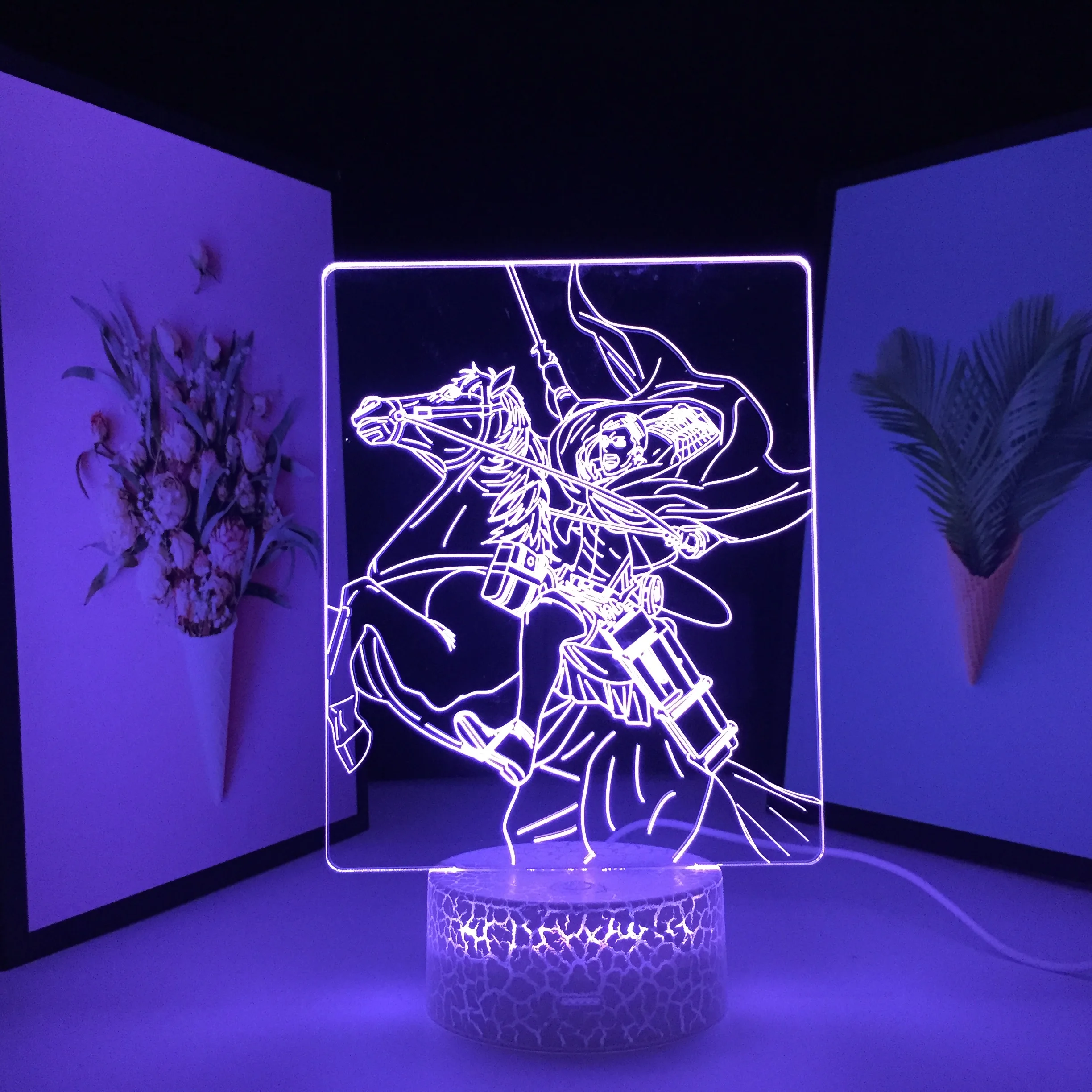 

3D LED Lamp Anime Figure 7 Color Changes With Remote Control Animation Peripherals Night Light fo rFestival Birthday Gifts