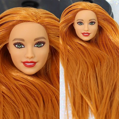 Качественная редкая Кукольная голова с длинными волосами Хороший макияж 1/6