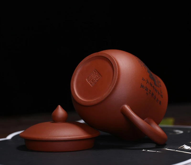 Промо акция! Исин фиолетовая глиняная чайная чашка с крышкой зернистый чайный