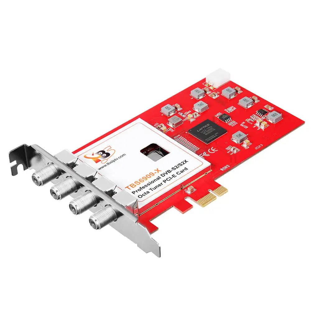 ТВ-тюнер TBS6909X V2 DVB-S/S2/S2X 8 Octa H.265 PCIe-карта совместимая с ТВ-приставкой | Электроника
